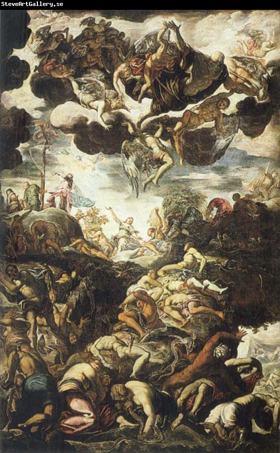 TINTORETTO, Jacopo Miracle of the Brazen Serpent